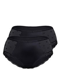 Sassa Mode Sassa, Damen Pant 'DOTTED MESH', Schwarz