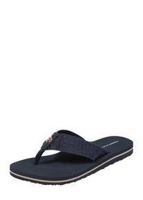 Tommy Hilfiger, Damen Zehentrenner mit Jaquard-Muster, Dunkelblau