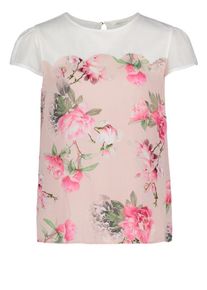 BETTY & CO Betty & Co, Damen Bluse, Altrosa / Weiß