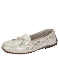 Sioux, Damen Slipper 'Carulia-700', Silber / Perlwei&szlig;