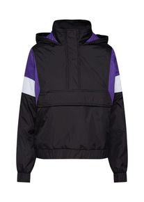 Urban Classics, Damen Jacke 'Ladies 3-Tone Padded Pull Over Jacket', Lila / Schwarz / Weiß
