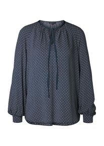 Marc O'Polo Marc O'Polo, Damen Blusenshirt, Dunkelblau / Weiß