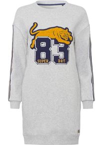 Superdry, Damen Sweatkleid 'EMILIE', Blau / Graumeliert / Orange