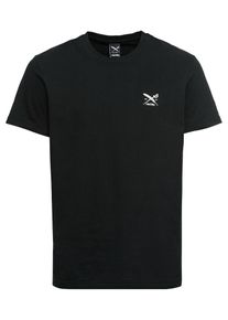 Iriedaily, Herren T-Shirt 'Chestflag Tee', Schwarz / Weiß