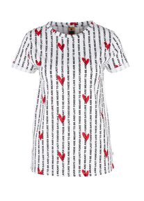 Q/S Designed By, Damen Shirt, Rot / Schwarz / Weiß