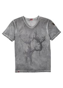 Almgwand, Herren Trachtenshirt, Grau