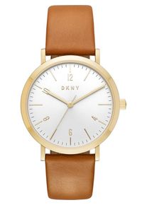DKNY, Damen Armbanduhr 'MINETTA', Braun / Gold