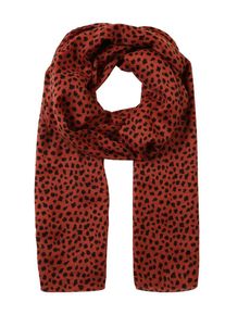 Pieces, Damen Schal 'CARLY', Rostbraun / Schwarz