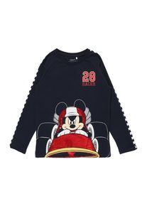 name it, Shirt 'MICKEY JANEK', Dunkelblau / Blutrot