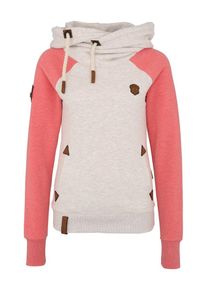 Naketano, Damen Kapuzenpullover mit Raglan&auml;rmeln, Beige / Rot