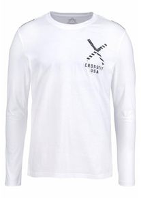 Reebok, Herren Langarmshirt, Marine / Wei&szlig;