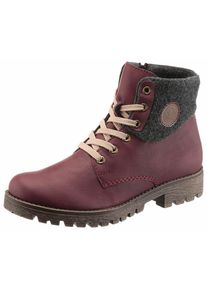 Rieker, Damen Schn&uuml;rboots, Weinrot