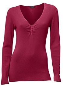 Heine, Damen Feinstrickpullover, Himbeer