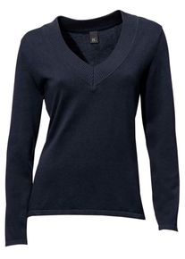 Heine, Damen V-Pullover, Enzian