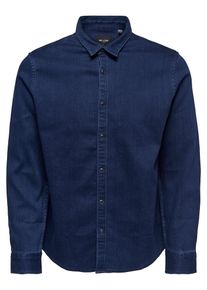 Only & Sons Only & Sons, Herren Langarmhemd, Blue Denim