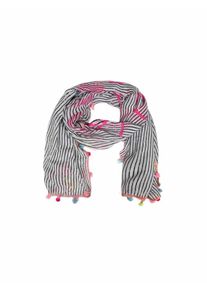 Zwillingsherz, Damen Tuch 'C’est la vie', Blau / Pink