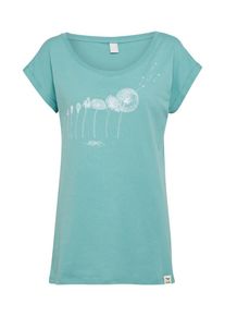 Iriedaily, Damen T-Shirt 'Evolution', T&uuml;rkis / Wei&szlig;