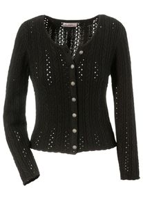 Stockerpoint, Damen Trachtenstrickjacke, Schwarz