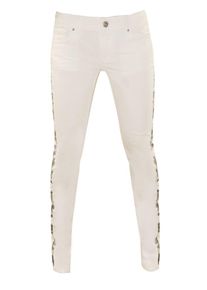COCCARA, Damen Jeans 'Curly', Khaki / Weiß
