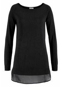 Boysen's BOYSEN'S, Damen Longpullover, Schwarz