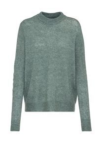 Pieces, Damen Woll-Pullover, Grünmeliert