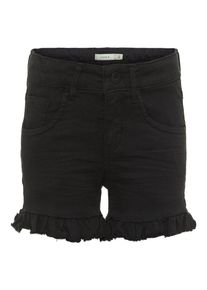 name it, M&auml;dchen Slim Fit Shorts, Schwarz