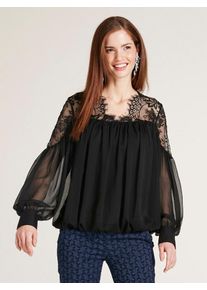 Heine, Damen Bluse, Schwarz