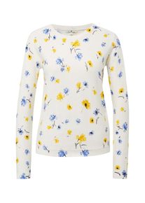 Tom Tailor, Damen Pullover, Royalblau / Limone / Offwhite