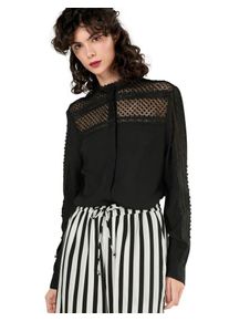 The Kooples Sport, Damen Bluse mit Spitze, Schwarz