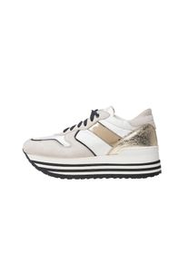 NOCLAIM, Damen Sneaker 'Blues 5', Beige / Gold / Wei&szlig;