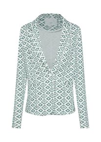 Ichi, Damen Blazer 'KATE', Grün / Weiß
