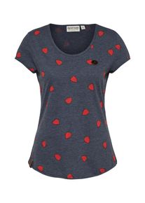 Naketano, Damen T-Shirt, Indigo / Hellrot
