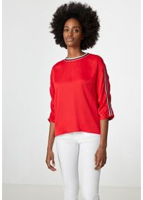 Hallhuber, Damen Bluse, Hellblau / Rot / Schwarz / Wei&szlig;