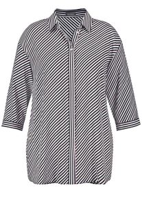 SAMOON, Damen Bluse, Rosa / Schwarz / Wei&szlig;