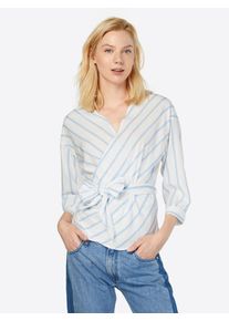 Only, Damen Bluse 'BETTY', Hellblau / Wei&szlig;