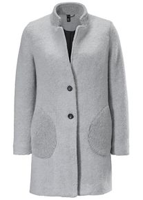 Heine, Damen Kurzmantel mit Strickmix, Grau
