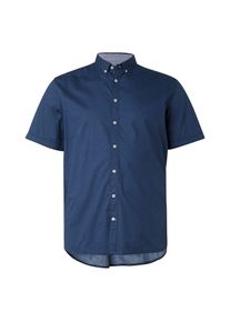 Tom Tailor, Herren Blusen & Shirts Gemustertes Kurzarmhemd, Dunkelblau