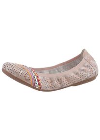 Rieker, Damen Ballerina, Rosa / Rot / Silber
