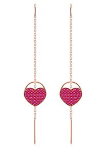 Swarovski, Damen Ohrstecker 'Ginger 5472445', Rosegold / Dunkelpink