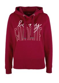 s.Oliver RED LABEL, Damen Sweatshirt, Himbeer / Weiß