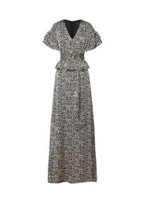 Lost Ink, Damen Kleid, Beige / Schwarz