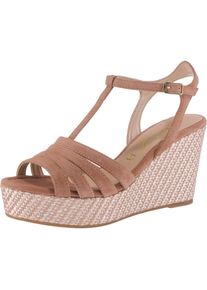 Unisa, Damen Keilsandaletten, Altrosa / Naturwei&szlig;