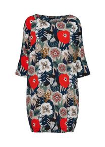 Broadway NYC FASHION, Damen Kleid 'OONA', Navy / Hellgrau / Rot