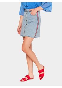 Pieces, Damen Rock, Navy / Hellblau / Rot