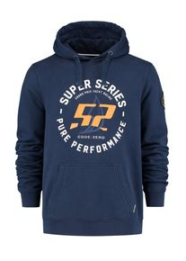 Code-Zero, Herren Kapuzen-Sweatshirt 'SUPERSERIES', Blau