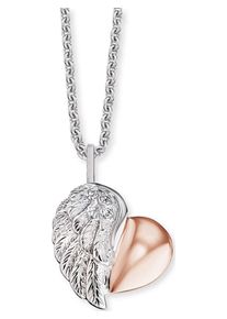 Engelsrufer, Damen Kette 'Herzflügel', Rosegold / Silber