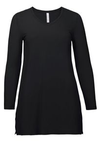 sheego Style, Damen Longshirt, Schwarz