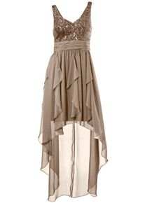 Heine, Damen Cocktailkleid Pailletten, Gold / Taupe