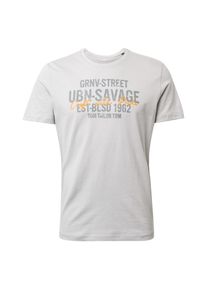 Tom Tailor, Herren T-Shirt, Grau / Graphit / Orange