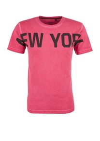 s.Oliver RED LABEL, Herren Pigt Dye-Shirt mit Wording, Pink